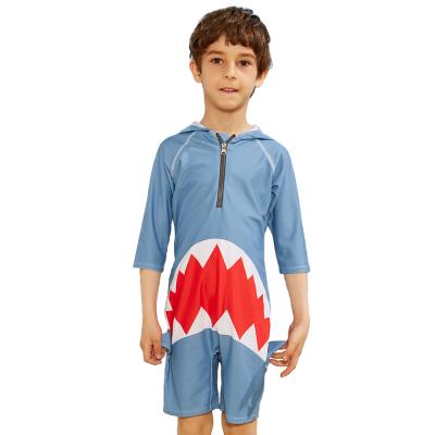 China Custom Made Hooded Swimming Suit Kid Breathable Boys Swimwear Fashion Swimwear For Kids for sale