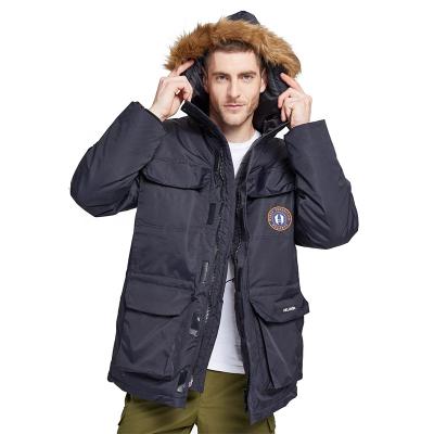 China Winter Ski Snowboard Jacket Men Faux Fur Parka Professional Anti-UV Waterproof Coat for sale