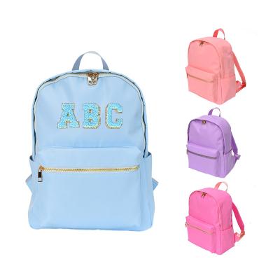 China Wholesale Large Capacity Running Backpack Nylon Waterproof School Bags Rucksack With Towel Embroidery Custom Patches for sale