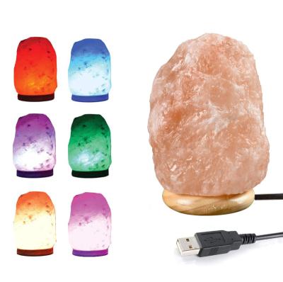 China Free Sample 1-2kg Traditional Pink White Multiple Custom Colors Office Home Crystal Usb Himalayan Salt Lamp Led Natural for sale