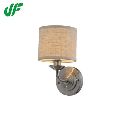 China Modern hot products indoor decorative modern lights nickel metal wall lamp for bedroom for sale