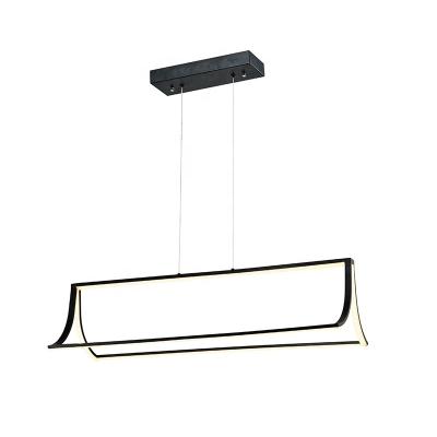 China Modern Modern Home Decor With Metal Shade Nordic Linear Led Chandelier Pendant Light for sale