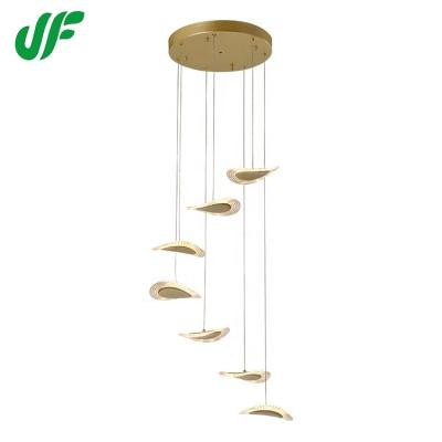 China Modern Popular Indoor Living Room 15W Modern Simple Gold Silver Led Pendant Light for sale