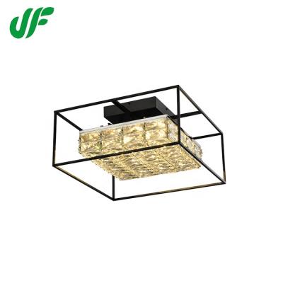 China Surface Mounted Wholesale Price CE RoHS Certificate Crystal Aluminum Living Room LED Ceiling Light for sale