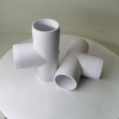 China UPVC ASTM SCH40 1inch 33.4mm Standard PVC Tee Furniture Grade PVC Fittings for sale