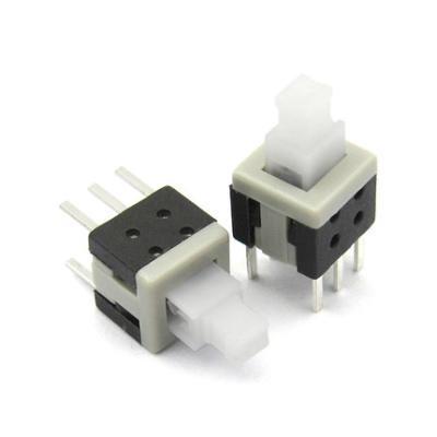 China 6 Pin Push Tactile Power Micro Switch Self Lock ON Button Lock Switch ON Button 5.8x5.8mm 5.8*5.8mm for sale