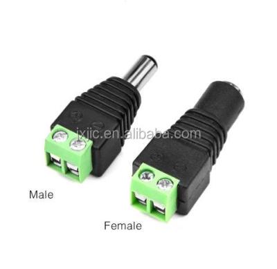 China DC Connector 2.1mm x 5.5mm DC Power Jack Adapter For LED Female Male Strip Light 5050 3528 2835 or Camera DC Power Jack Adapter for sale