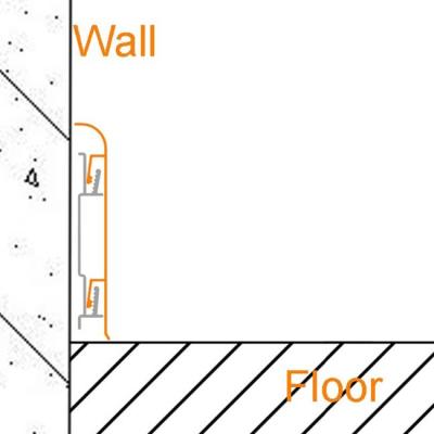 China 70mm Height Skirting Board Profiles For Wall To Floor Connection for sale