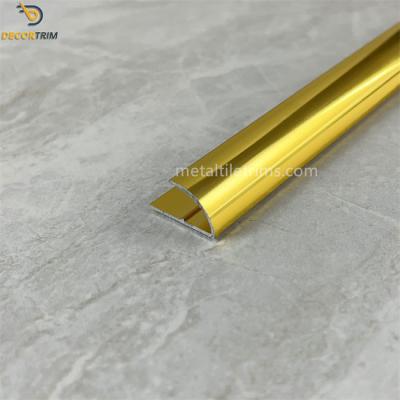 China 3 Meters Aluminum Edge Strip Carpet Transition Strip Flooring Trim Gold for sale