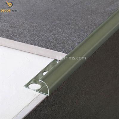 China 0.8mm Thickness Decorative Metal Trim Tile Edge Trim  Inside Corner Trim Matt Titanium for sale