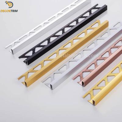 China Tile Step Edge Strip Shower Tile Edge Trim Gold / Black / Silver Color for sale