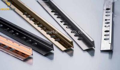 China Square Edge Trim Trim Corner Transition Tile Trim Strips Stainless Molding for sale