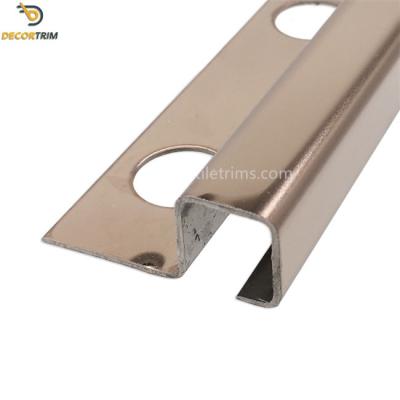 China Tile Profile Trim Stainless Steel SS304/201 Corner Piece Stainless Edges for sale