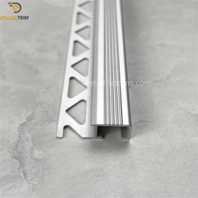 China 6mm Chrome Matte Black Tile Trim Bullnose Edge Trim Floor Edge Trim 6063 T5 for sale