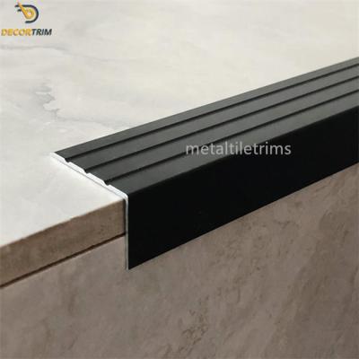 China Stair Protection Stair Nosing Tile Trim Steel Flooring Edge Trim Aluminum 6065 for sale