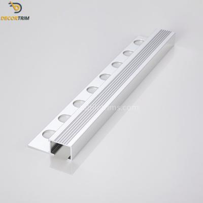 China Aluminium Tile Trim 8mm Ceramic Outside Corner Trim Tile Strips With Anti-slip for sale