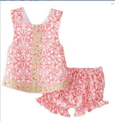 China fashion baby ,New born sleevless dress and panties ,infant dress set ,3-9month for sale