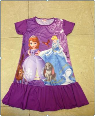 China Frozen dress, fashion new girl shirt ,polyester ,4-14T for sale