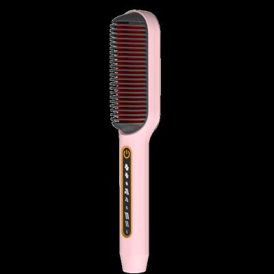 China Wholesale Custom High Quality Car Electronic Cheap Comb Hair Brush Straightener 2 in 1 Straightening Hair Curler for sale