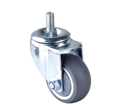 China PIVOT Source Factory Products 75X32mm Swivel Stem TPR Ball Bearing Mute Caster Wheel for sale