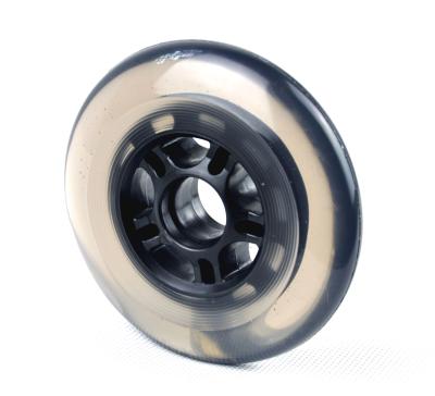 China Other Source Factory Products 100X24mm Transparent Scooter Polyurethane Caster Wheel for sale