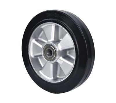 China Other Source Factory Products 10X2 Heavy Duty Aluminum Core High Elasticity Rubber Caster Wheel for sale