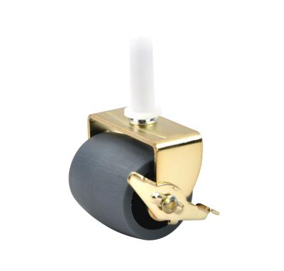 China Rigid Source Factory Products 2 Inch Bed Caster Gold Wheel With Brake for sale