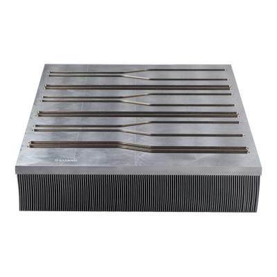 China Aluminum Skived Heatsink 3000W Laser Fin Radiator With CNC Machining Parts for sale