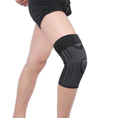 China Adjustable Elasticity Breathable Ks-2040#3d Knitted Adjustable Knee Support Brace Compression Sleeve for sale