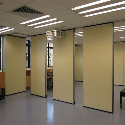 China Leeyin Wooden Room Dividers Industrial Soundproof Halls Material Space Separate Sliding Retractable Sound Deadening Acoustic Partition for sale