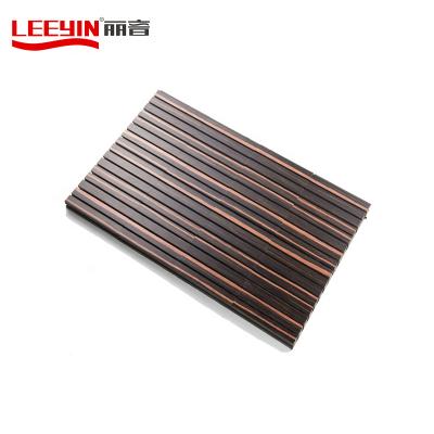 China Leeyin 13-3 Highly Efficient Sound Absorption Fireproof Wooden Acoustic Grooved Wall Panel Conference Room Sound Barrier for sale