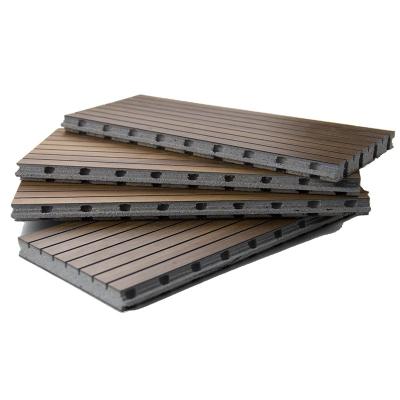 China Leeyin Modern MgO High Groove Fire Retardant Wooden Amphitheater Acoustic Panels for sale