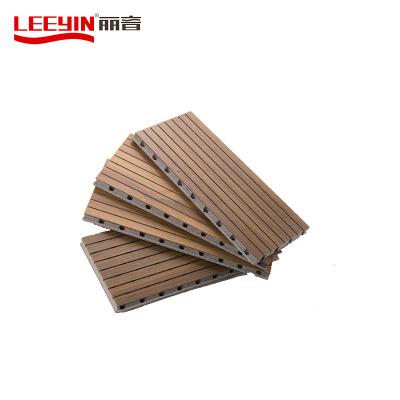 China Minimalist Leeyin 13-3 MgO Groove Wood Fire Retardant Sound Panel Sound Boards Sound Barriers for sale