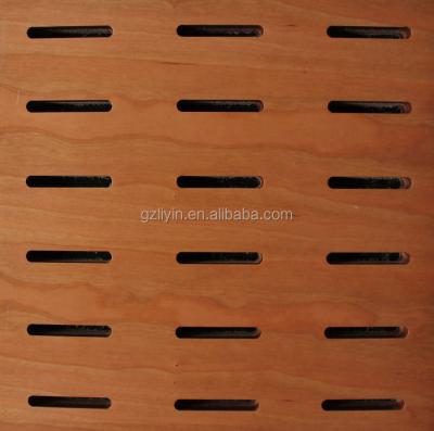 China MDF U Patterned Perforated Wood Acoustic Panel for sale