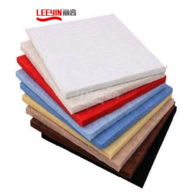 China Leeyin Soundproof Acoustic Panel 100% Multi Color Customized Pet Felt Office Building Polyester Acoustic Panel for sale