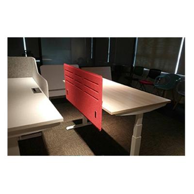 China Modern Office Separation 100% Polyester Fiber Acoustic Desk Divider Screen for sale