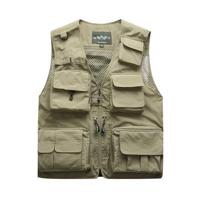 China Fashion Outdoor Multi Function Summer Men's Breathable Mesh Pocket Vest for sale