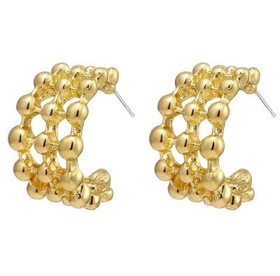 China Wholesale MINIMALIST Cheap Alloy Multi Design Gold Plated Big Hoop Earrings Hoop Earrings for sale