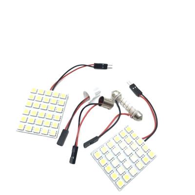 China Auto Car Interior Lights Led Dome Light 5050 12 18 24 48smd Led T10 White Festoon BA9S Dome Light for sale