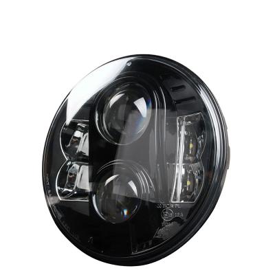 China Car Led Waterproof Headlights For Jeeps Cowboys 7Inch 80W 12V 24V Black High Low H4 H13 Beam Headlight 7 Inch for sale