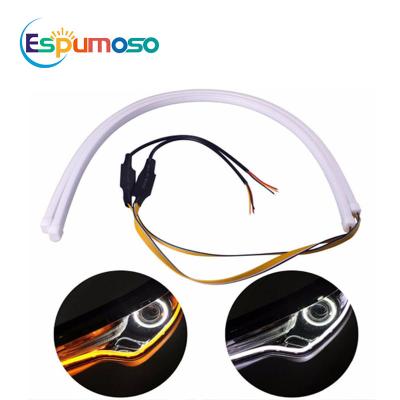 China Car Styling Led Strip Yellow Red White Waterproof 30cm Daytime Running Light 30CM 45CM 60CM Dual 45cm 60cm Flexible Color DC12V for sale