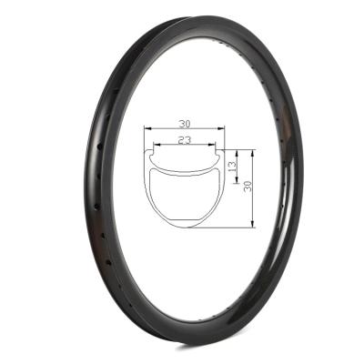 China Road Bikes 20 Inch Wheelset 28 Holes Hot Selling 30mm Depth 30mm Width 406 Carbon Fiber BMX Rims for sale