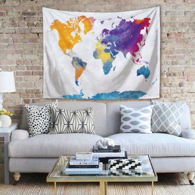 China Black And White Wall Hanging Simple Starry Map Tapestry World Map Living Room Bedroom Tapestry for sale