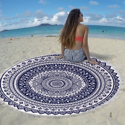 China 2021 Soft Custom Size Cheap Round Mandala Swimming Pool Beach Travel Boho Beach Towels Cheap for sale