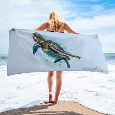 China Summer Supplier Viable Turtles Pattern Sand Free Beach Towel Customized Beach Towels With Logo Beach Towel for sale