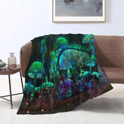 China PORTABLE Factory direct flow fluffy custom fleece psychedelic printing warm blanket comics for sale