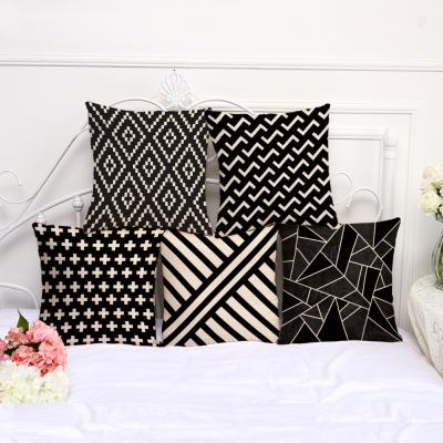 China PORTABLE High Quality Custom Cushion Printed Bed Pillow Case Lattice Cushion Printed Pillow Case For Sofa for sale