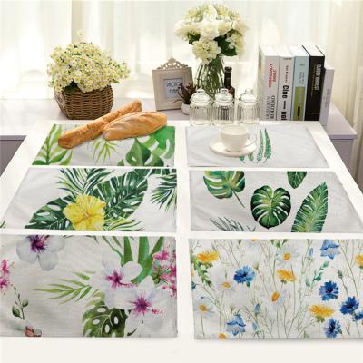 China Sustainable design dining room table place mat professional waterproof polyester custom canvas for sale