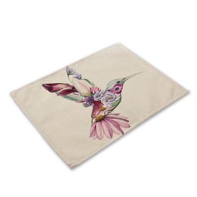 China Viable Customized Design Printing Washable Cotton Area Rug Cloth Fabric Luxury Linen Place Mat for sale