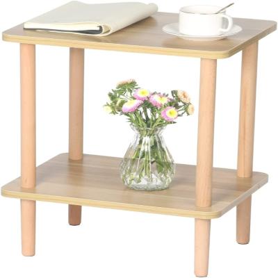 China Adjustable Premium Bamboo Side Table Tall (Other) End Table With Storage For Bedroom Living Room Natural for sale